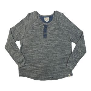 Lucky Brand Henley Sweater Mens XL Extra Large Long Sleeve Lightweight Cotton